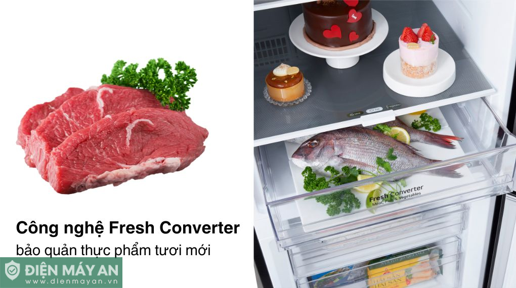 Tủ lạnh LG Inverter 335 lít LBB33BLM